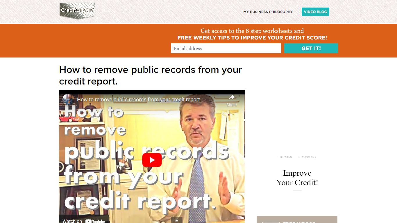 How to remove public records from your credit report. - The Credit Guy TV